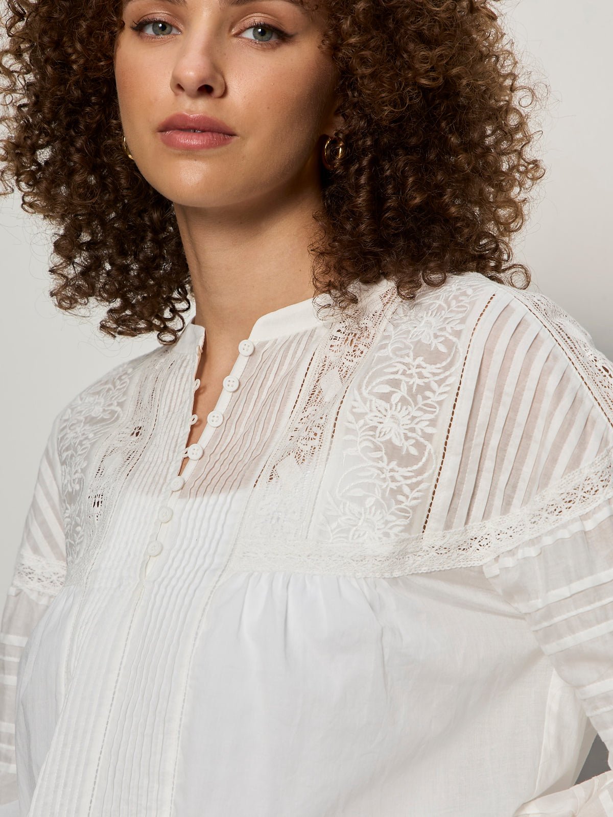 Adore You Embroidered Blouse White - Image 4