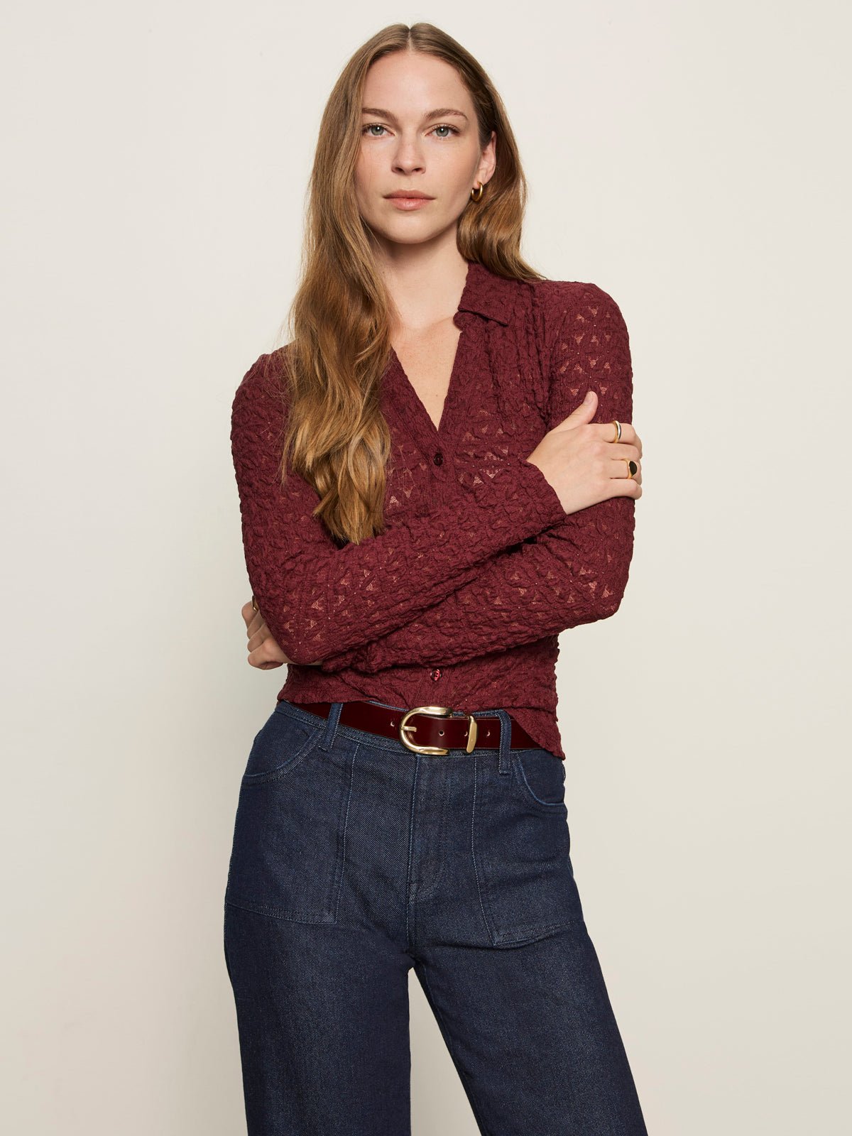 All Day Belt Dark Crimson - Image 2