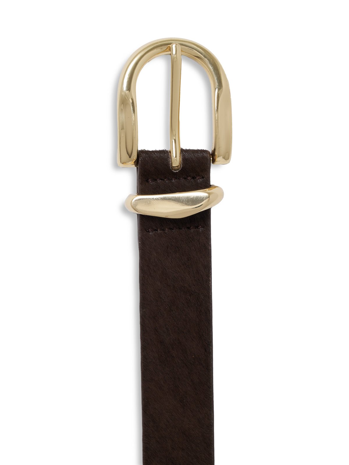 All Day Calf Hair Belt Choco Brown - Image 4