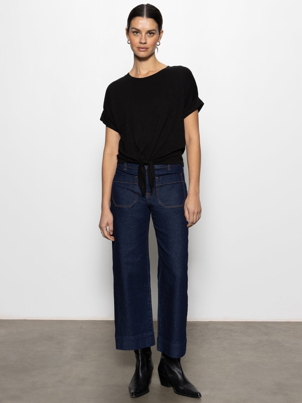 All Day Tie Tee Black - Image 5