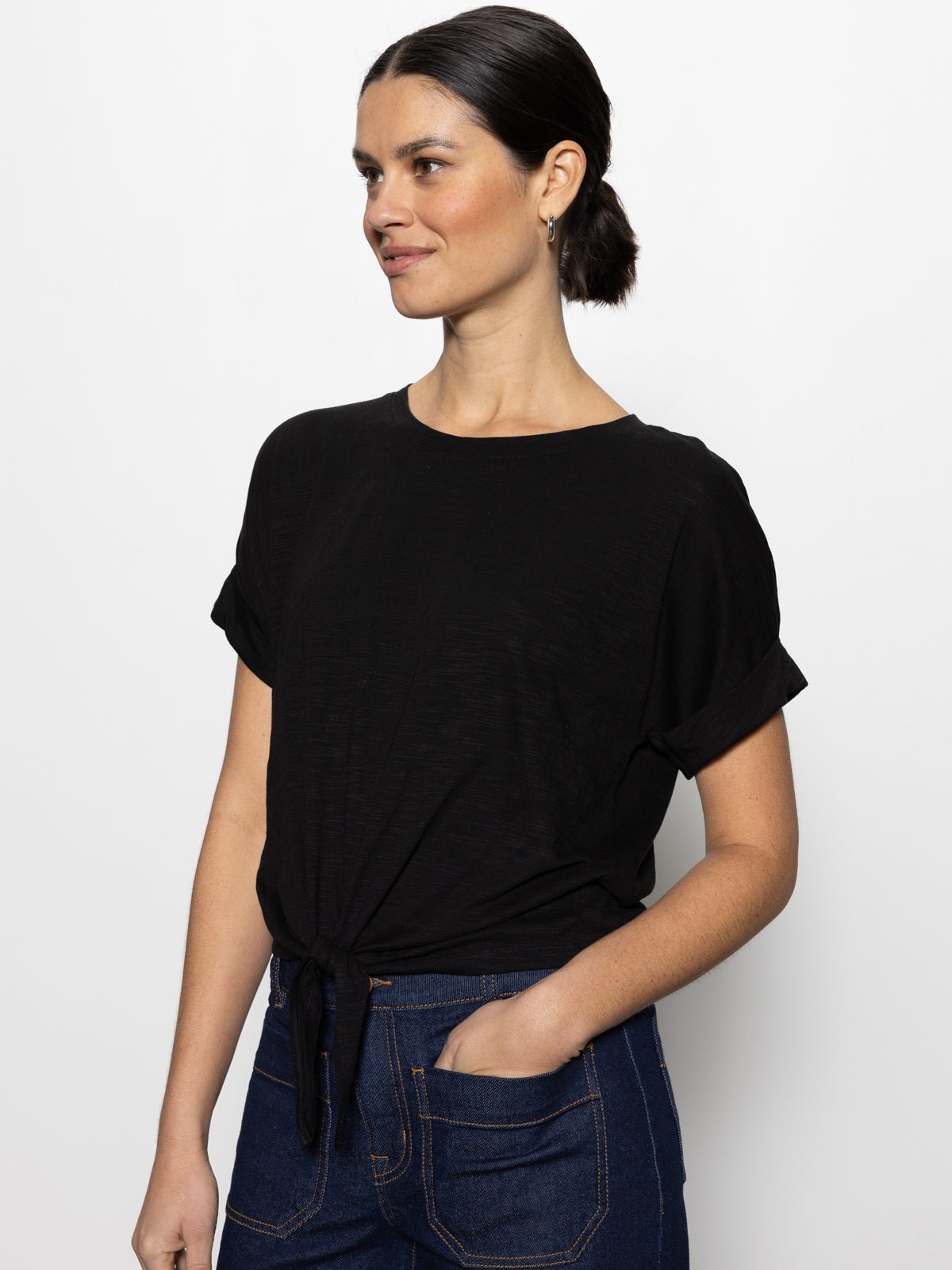 All Day Tie Tee Black - Image 4