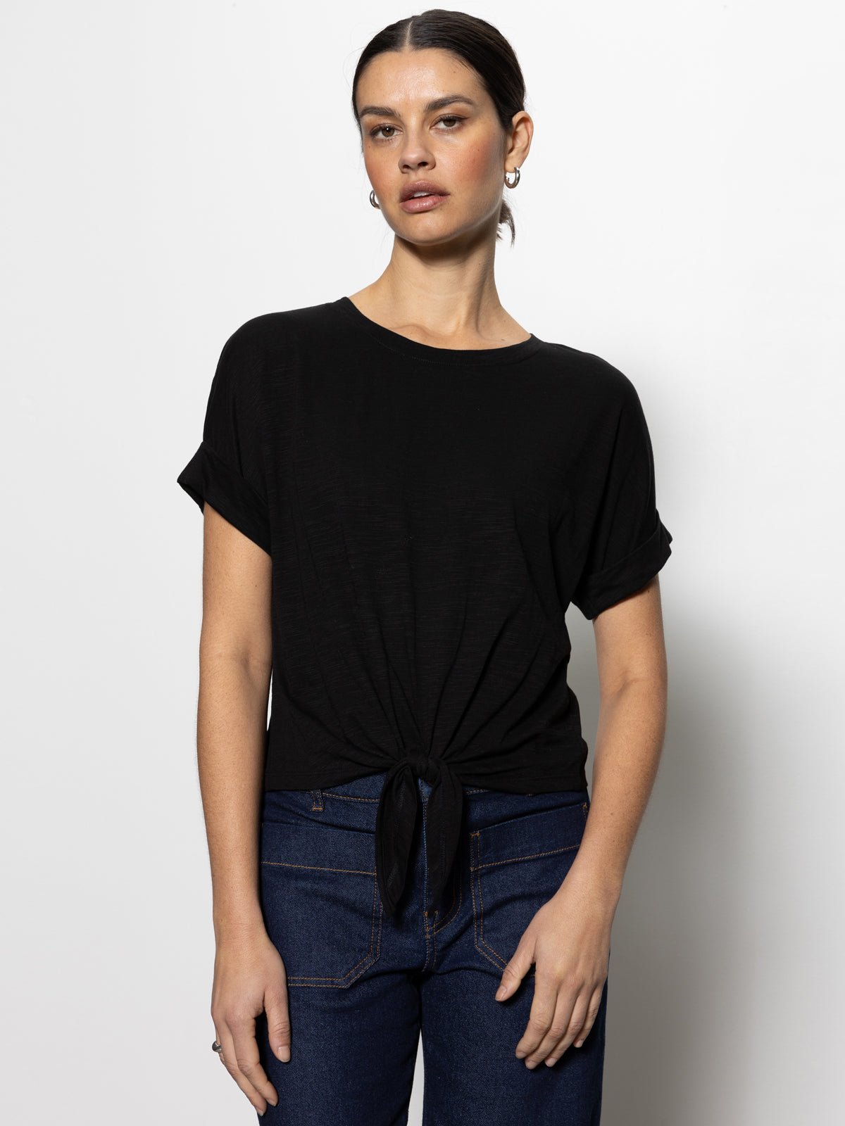 All Day Tie Tee Black - Image 2