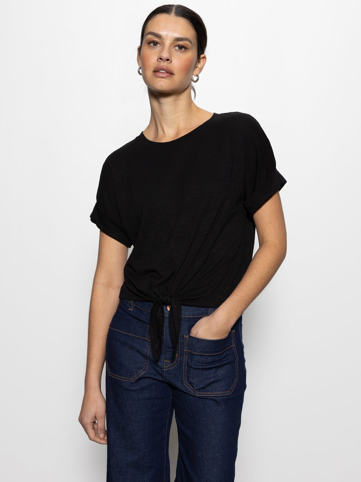 All Day Tie Tee Black - Image 6
