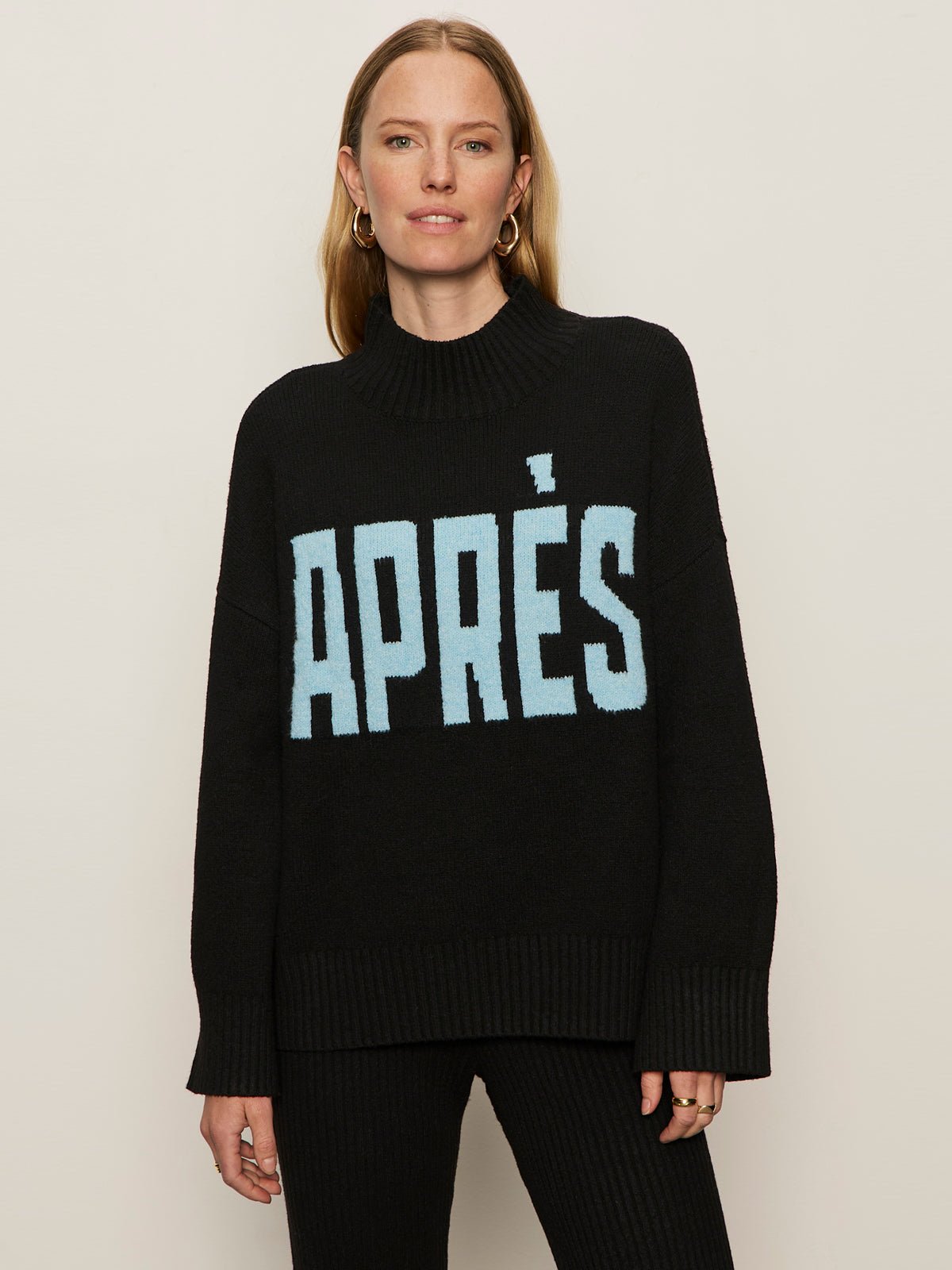 Apres Ski Sweater Black/Aquamarine - Image 2