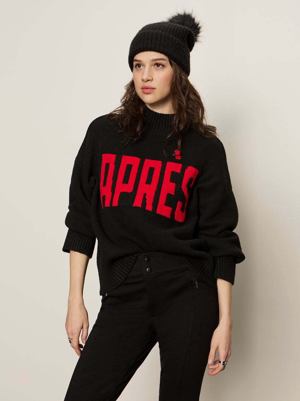 Apres Ski Sweater Black/Mars Red - Image 4