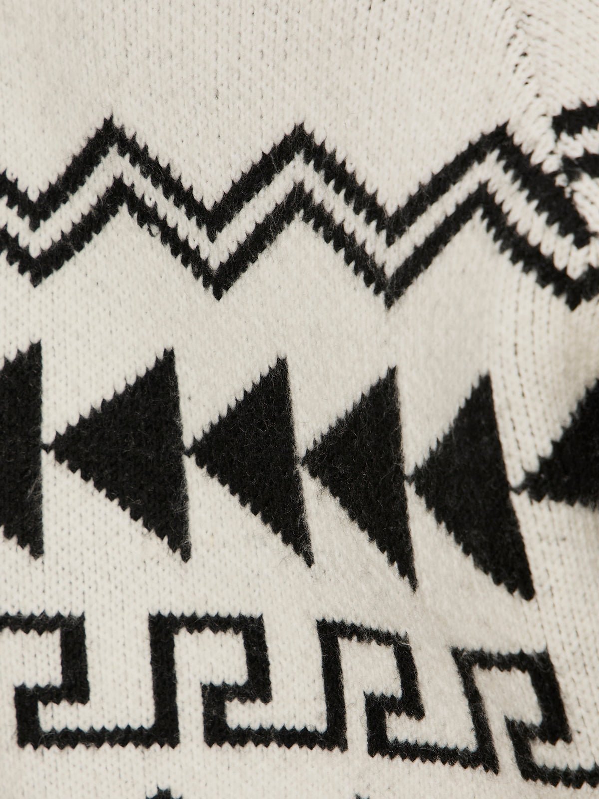 Below Zero Fairisle Popover Chalk And Black Fairisle Extended Sizing - Image 7