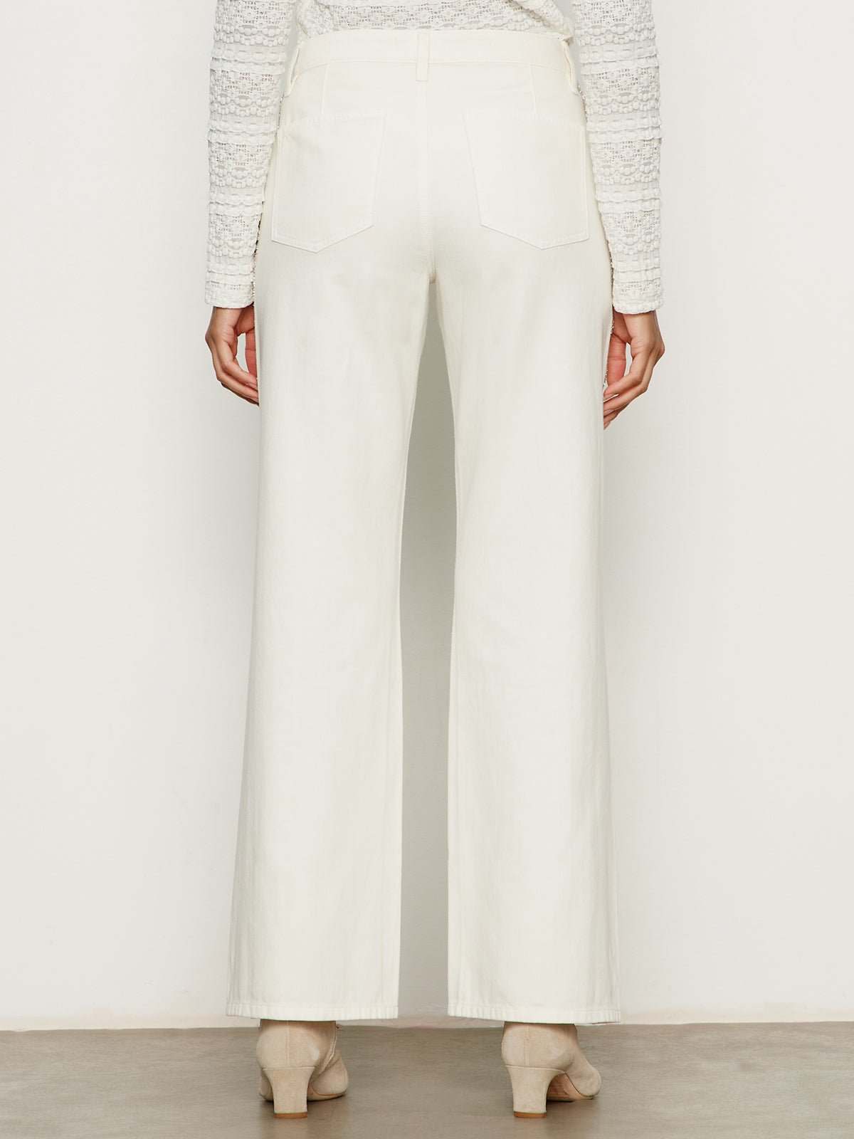 Cadence Shimmer Stripe Jean Vanilla Creme - Image 4