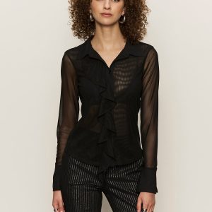 Dreamland Ruffle Top Black