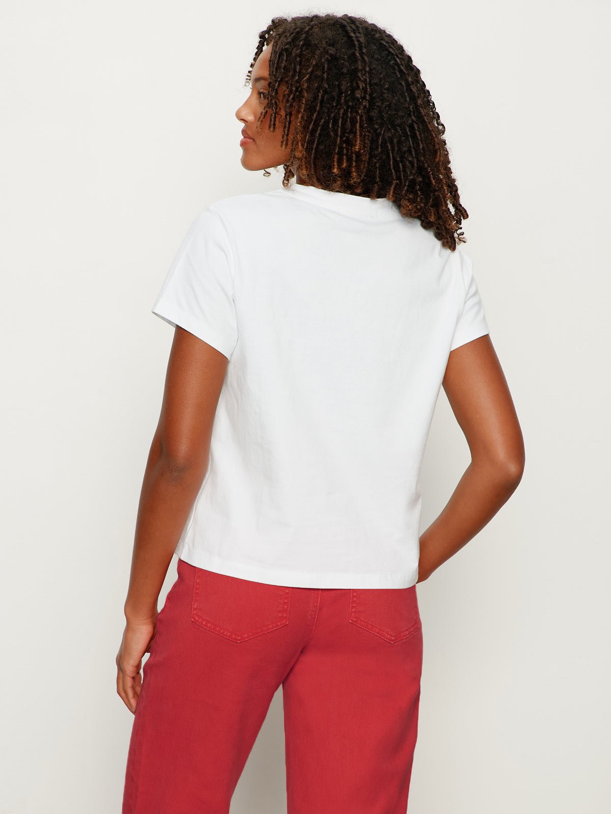 Embellished Tee White With Cherry Lacquer - Image 3