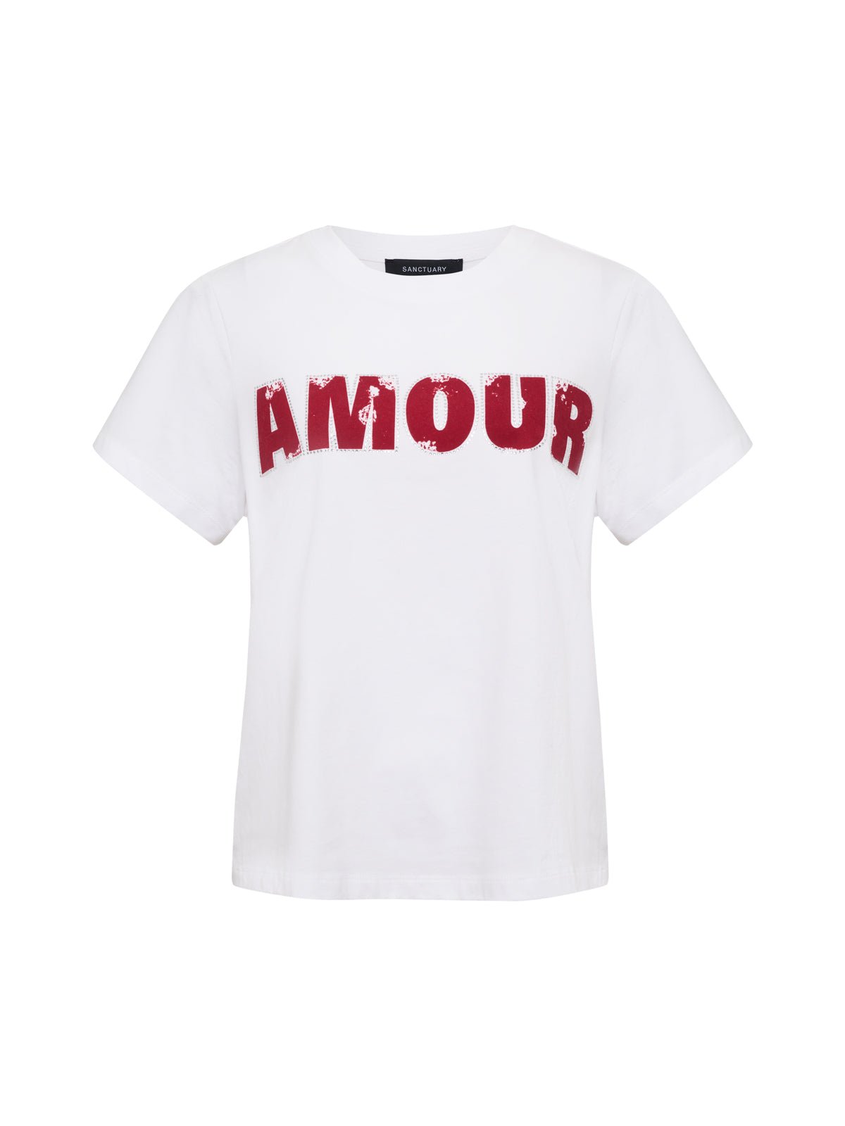 Embellished Tee White With Cherry Lacquer - Image 5