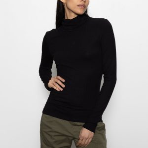 Essential Turtleneck Top Black