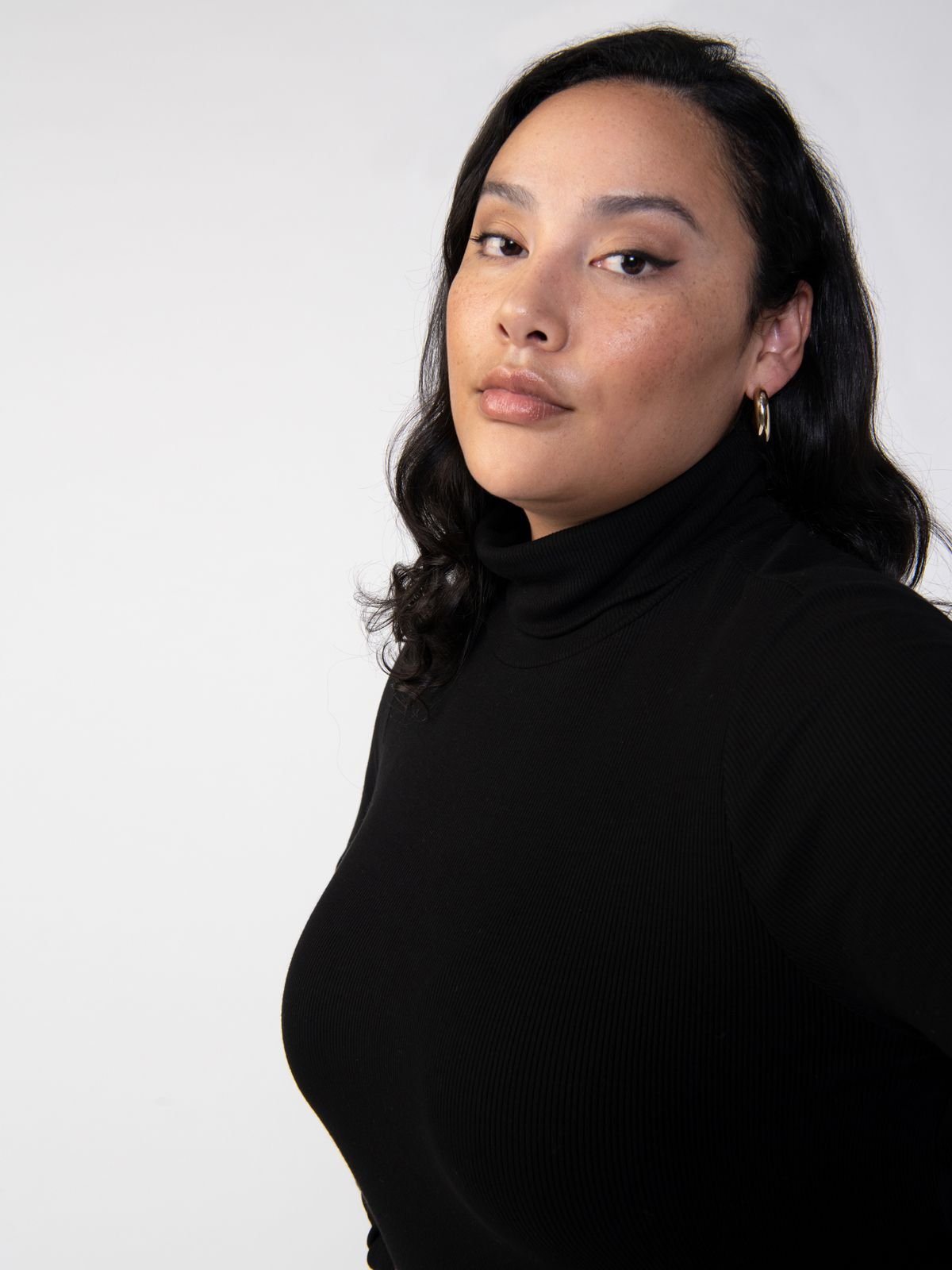 Essential Turtleneck Top Black Extended Sizing - Image 4