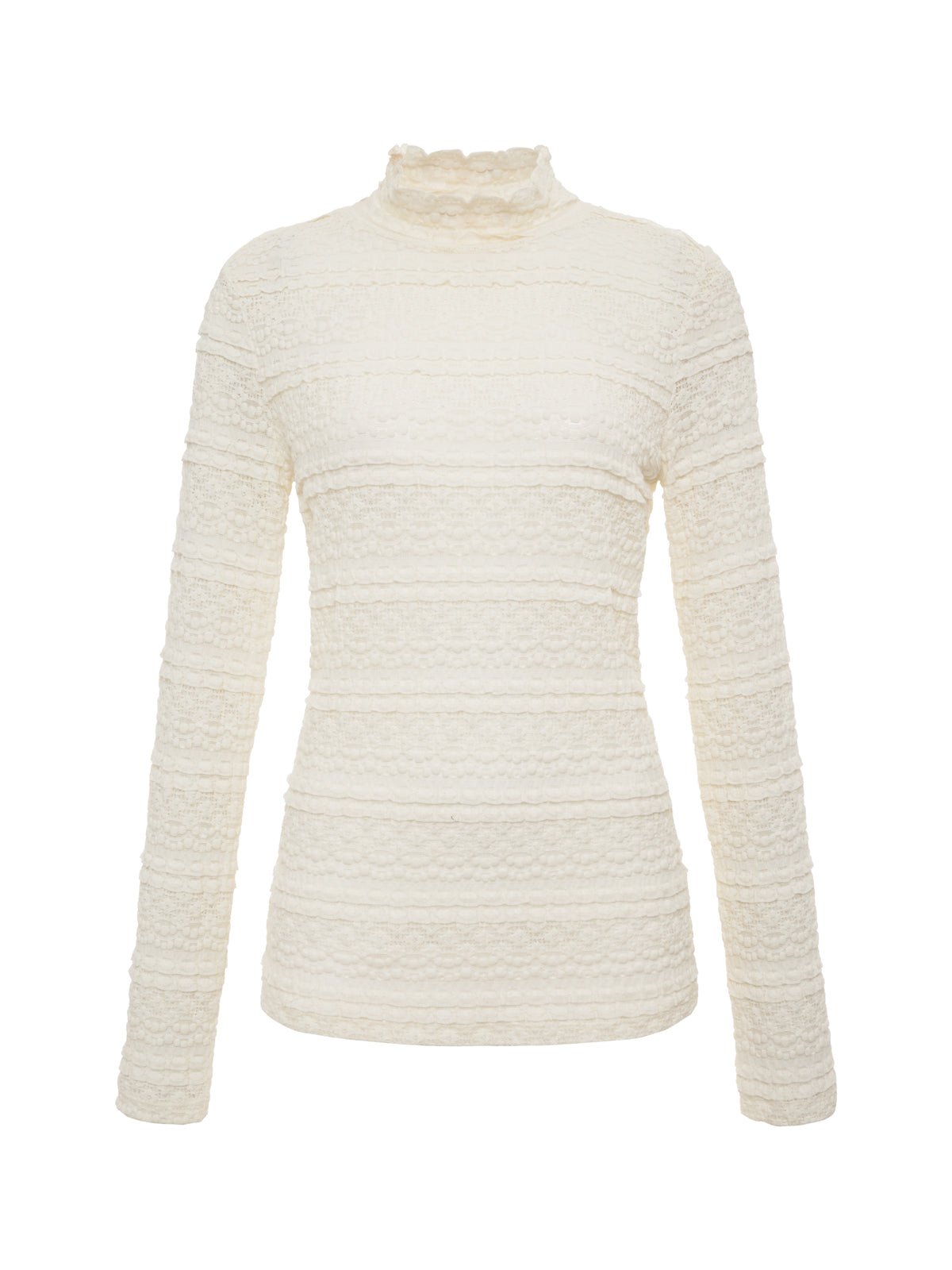 High Crew Lace Tee Chalk - Image 7
