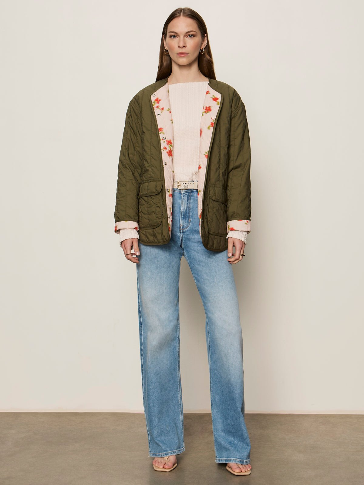 Long Sleeve Boatneck Textured Top Pink Milk - Image 5