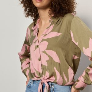 Lover Tie Shirt Pink Silhouette