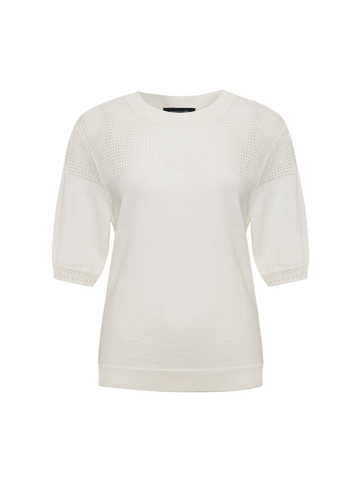 Mix Stitch Tee Chalk - Image 7