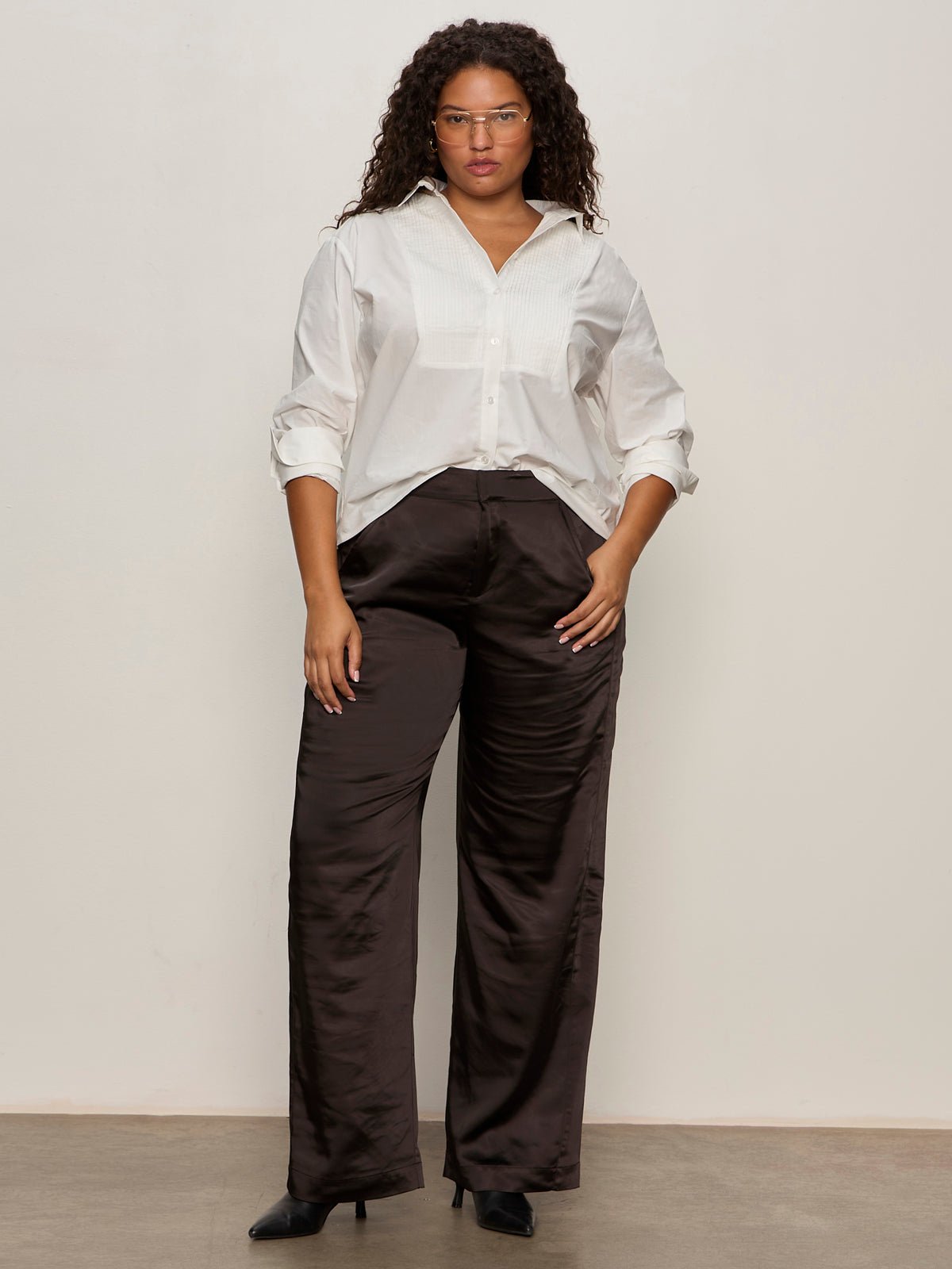 Modern Satin Trouser Black Extended Sizing - Image 4