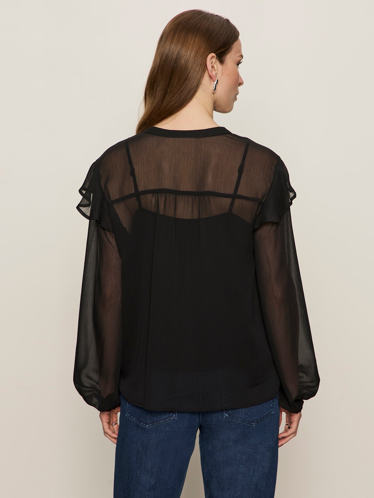 Nostalgia Embroidered Blouse Black - Image 4