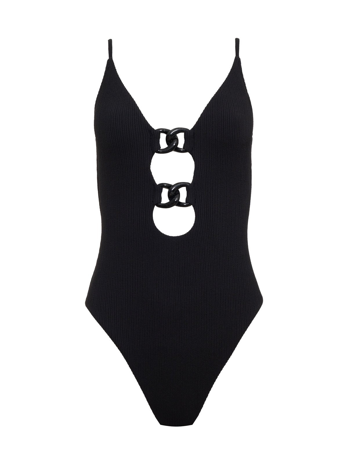 Opened Front Mio One-Piece Black - Image 4