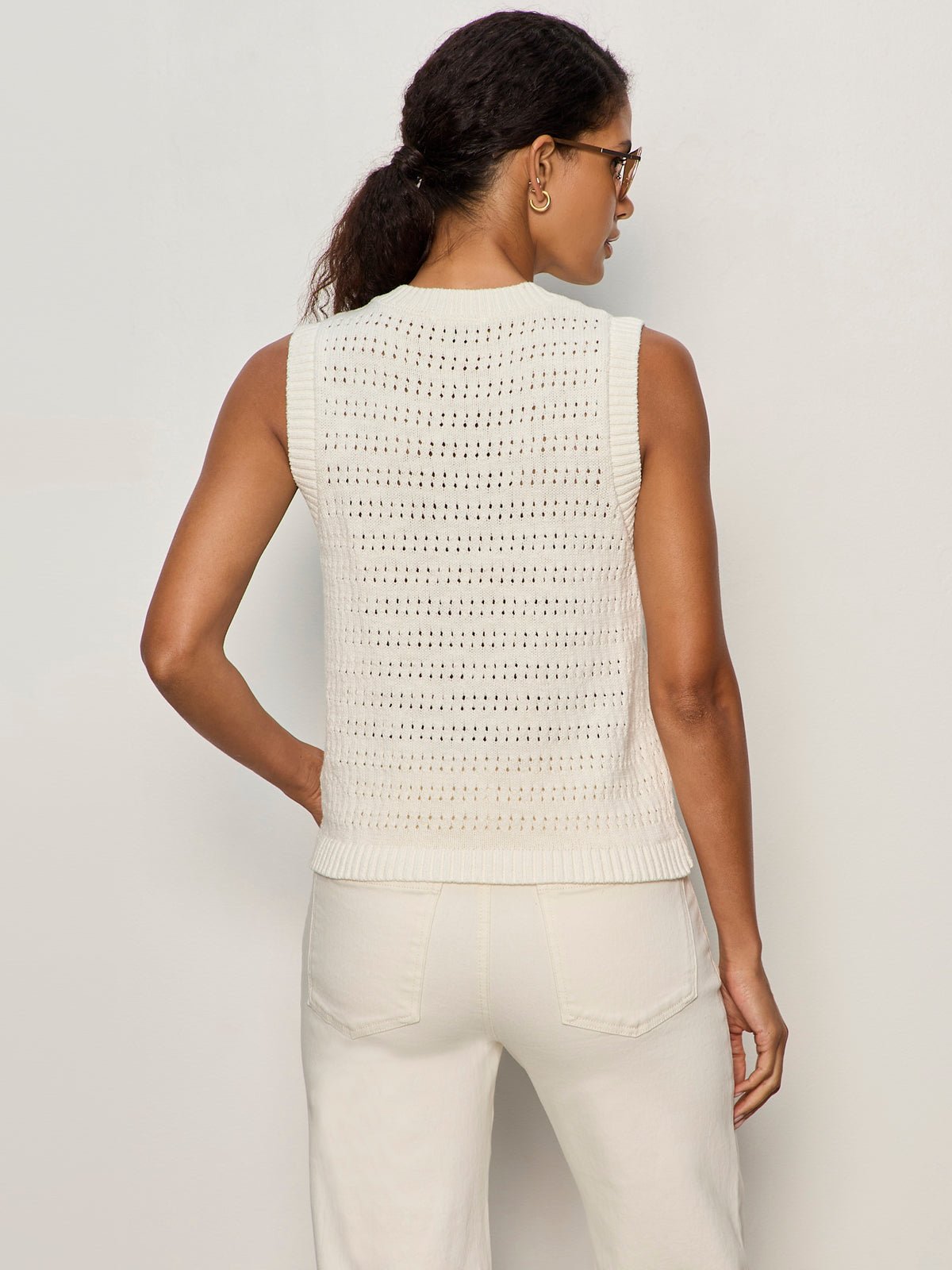 Pointelle Shell Vintage Ivory - Image 2