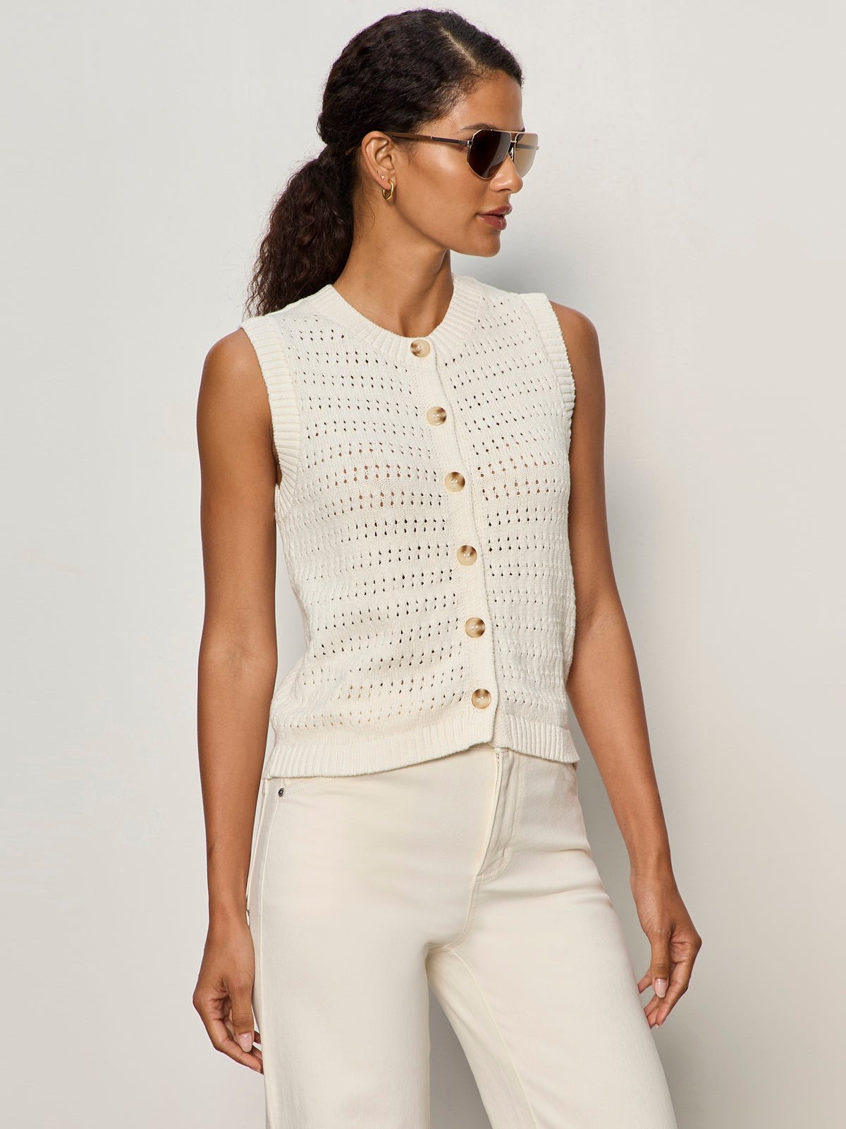 Pointelle Shell Vintage Ivory - Image 4