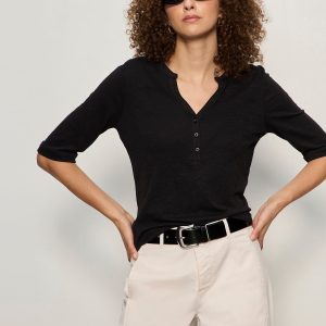 Rolled Sleeve Tee Black