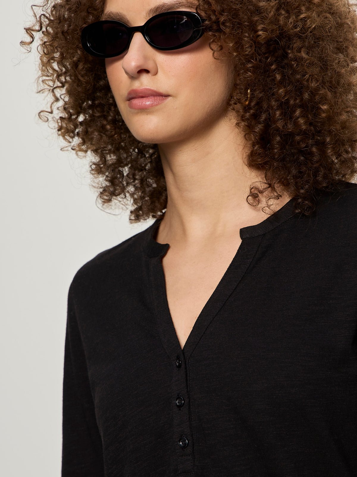 Rolled Sleeve Tee Black - Image 2
