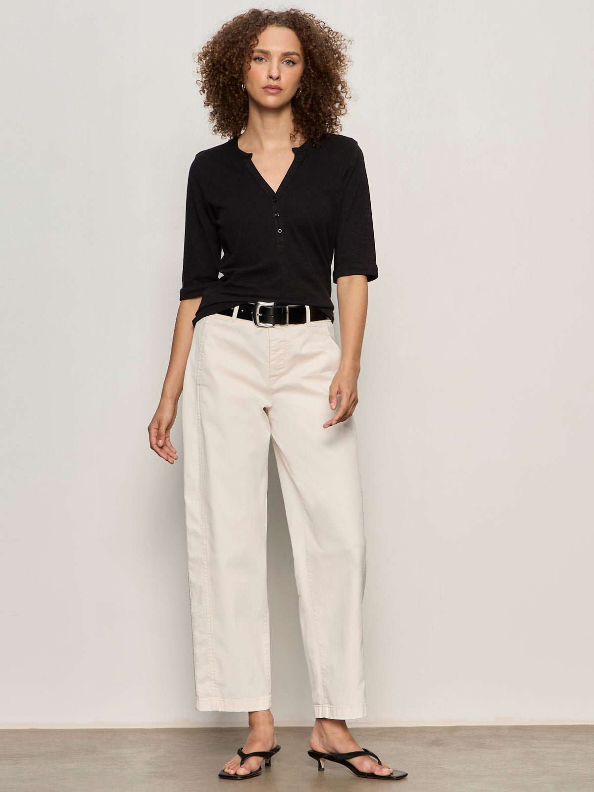 Rolled Sleeve Tee Black - Image 6