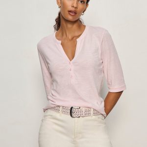 Rolled Sleeve Tee Oxygen Pink