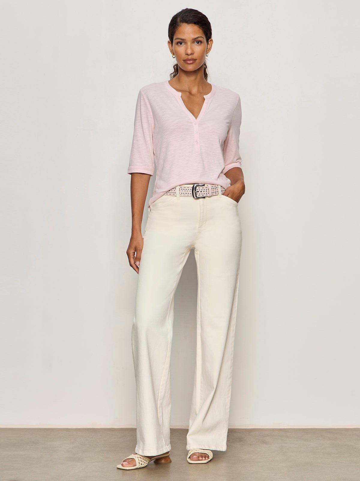 Rolled Sleeve Tee Oxygen Pink - Image 5