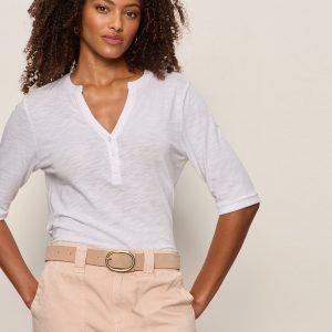 Rolled Sleeve Tee White