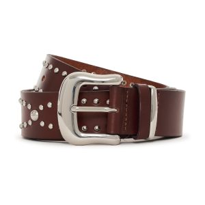 Rowan Studded Belt Mahogany