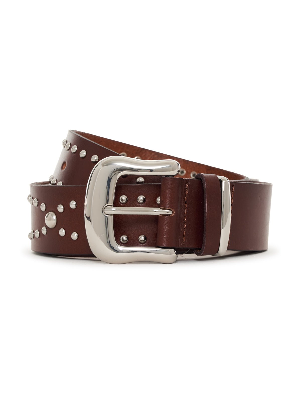 Rowan Studded Belt Mahogany