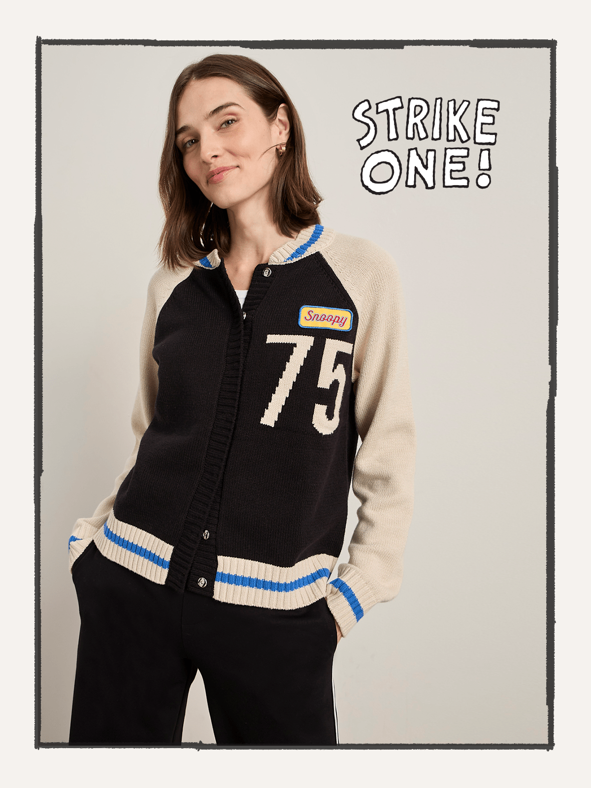 Sanctuary x PEANUTS 75th Anniversary Varsity Sweater
