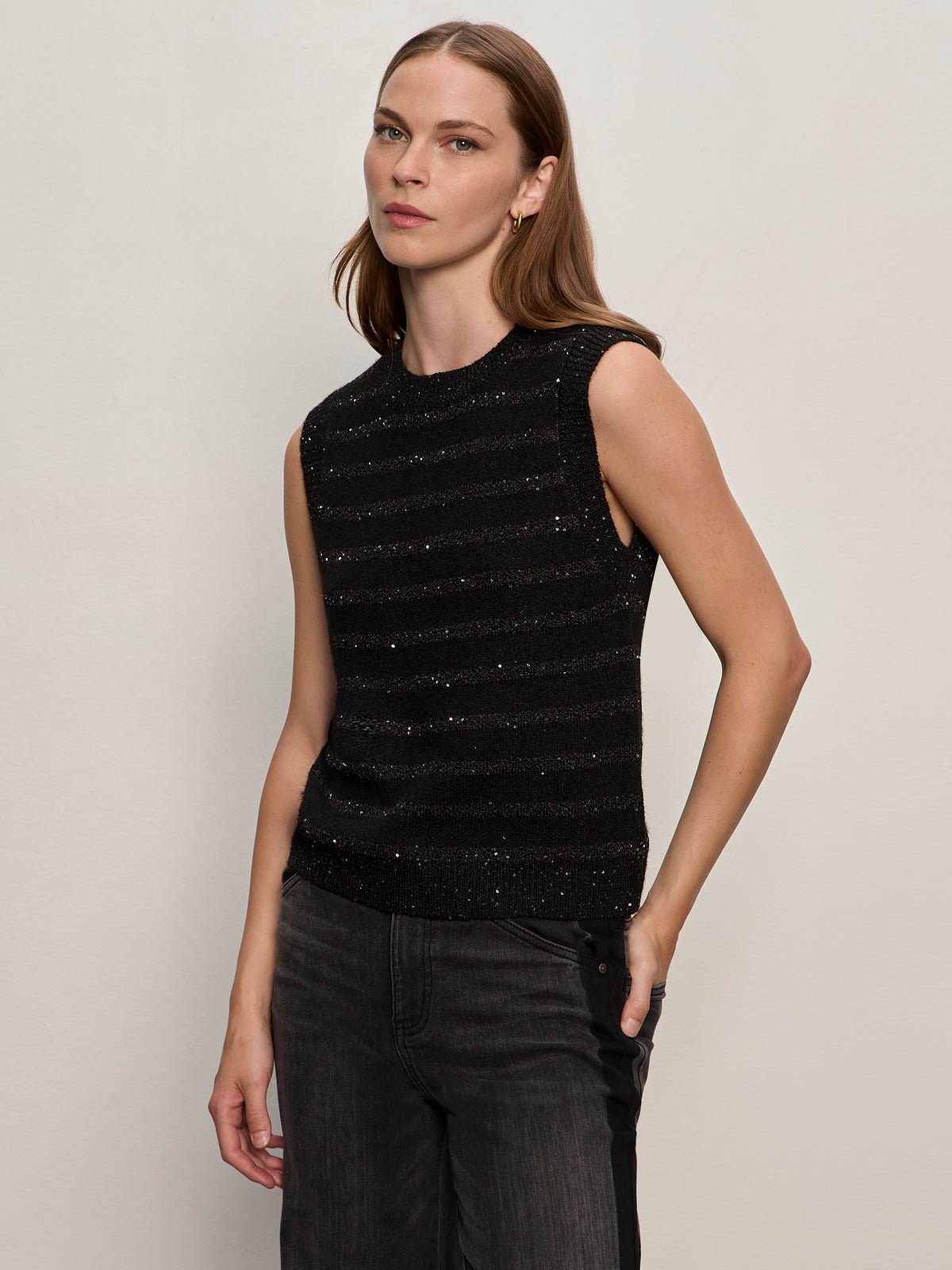 Shine Sweater Shell Black With Black Shine - Image 5