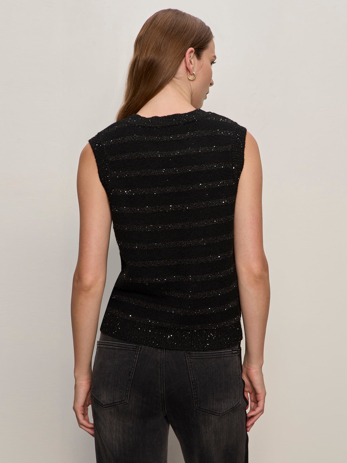 Shine Sweater Shell Black With Black Shine - Image 4