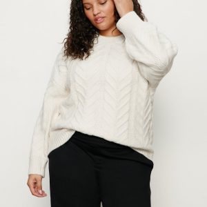 Snow Bunny Statement Sweater Chalk Extended Sizing