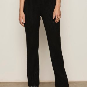 So Soft Ribbed Sweater Legging Black