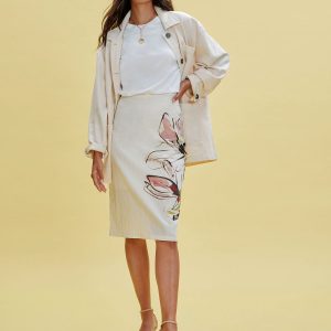 Spring Fleur Pencil Skirt Fleur
