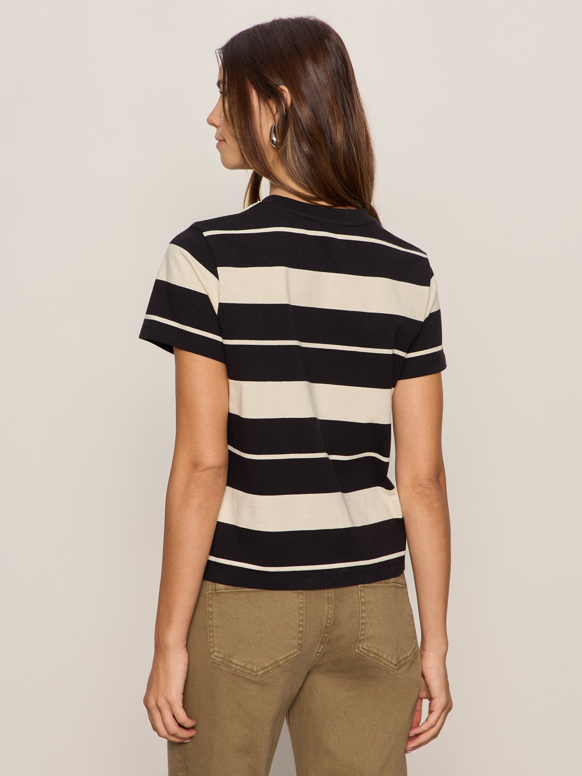 Timeless Tee Vanilla Creme/Black Stripe - Image 2