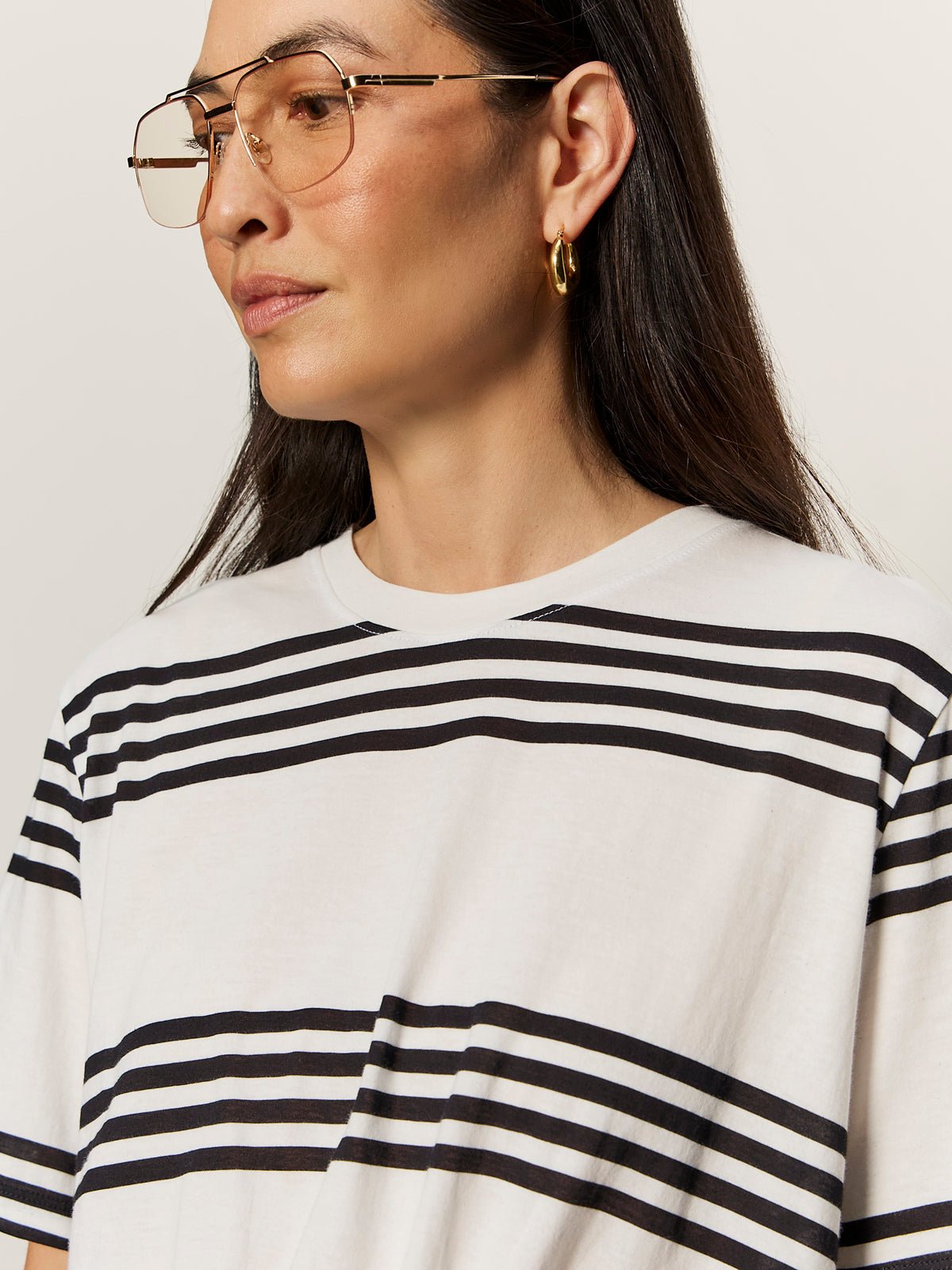 Tuck It Under Tee Chalk / Black Stripe - Image 4