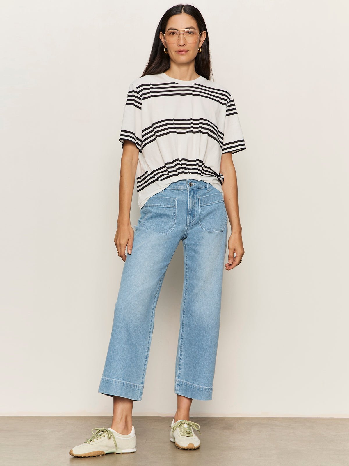 Tuck It Under Tee Chalk / Black Stripe - Image 5
