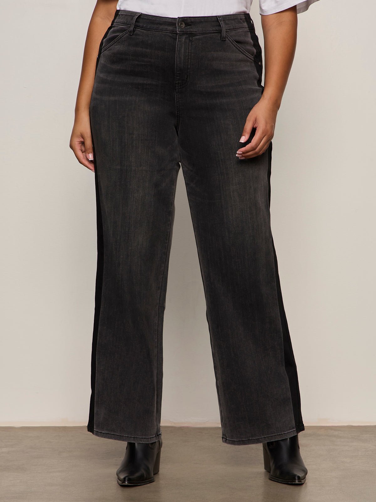 Tuxedo Relaxed Straight Jean Black Tie Extended Sizing