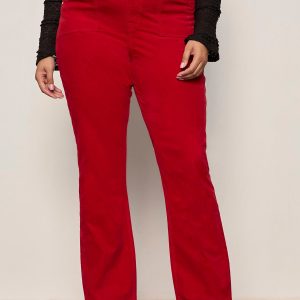 Velveteen Brook Bootcut Pant Cherry Lacquer Extended Sizing